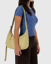 Load image into Gallery viewer, Medium Recycled Leather Crescent Bag
