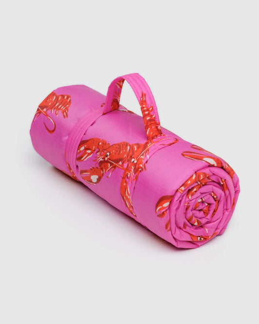 Baggu Picnic Blanket - Pink Lobster