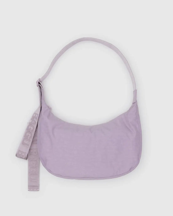 Medium Nylon Baggu Crescent Bag - Dusty Pink