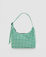 Load image into Gallery viewer, Mini Nylon Shoulder Bag - Green Gingham
