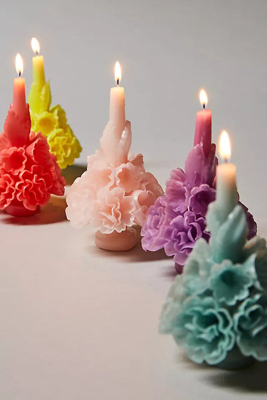 Oaxaca Marigold Day of the Dead Candle - Several Colors