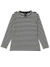 Load image into Gallery viewer, JEANETTE Tee Black &amp; Ivory Stripe
