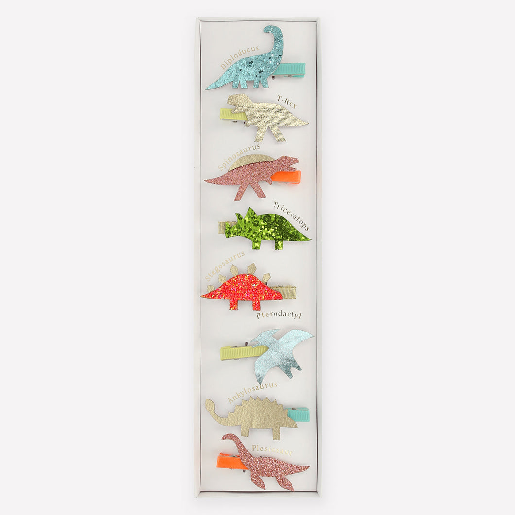 Dino Hairclips (x8)