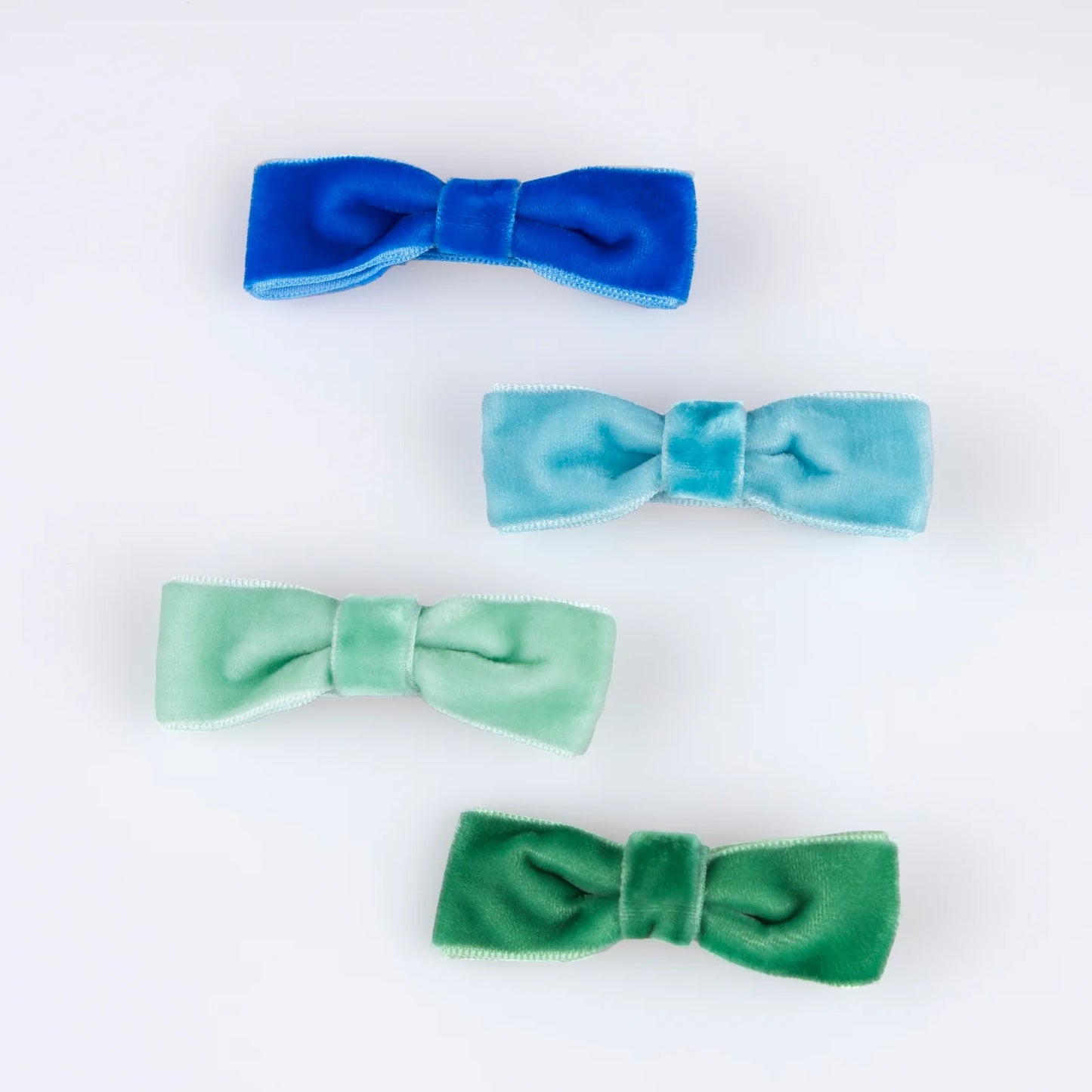 Pastel Velvet Mini Bow Clips