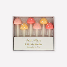 Load image into Gallery viewer, Mushroom Birthday Candles
