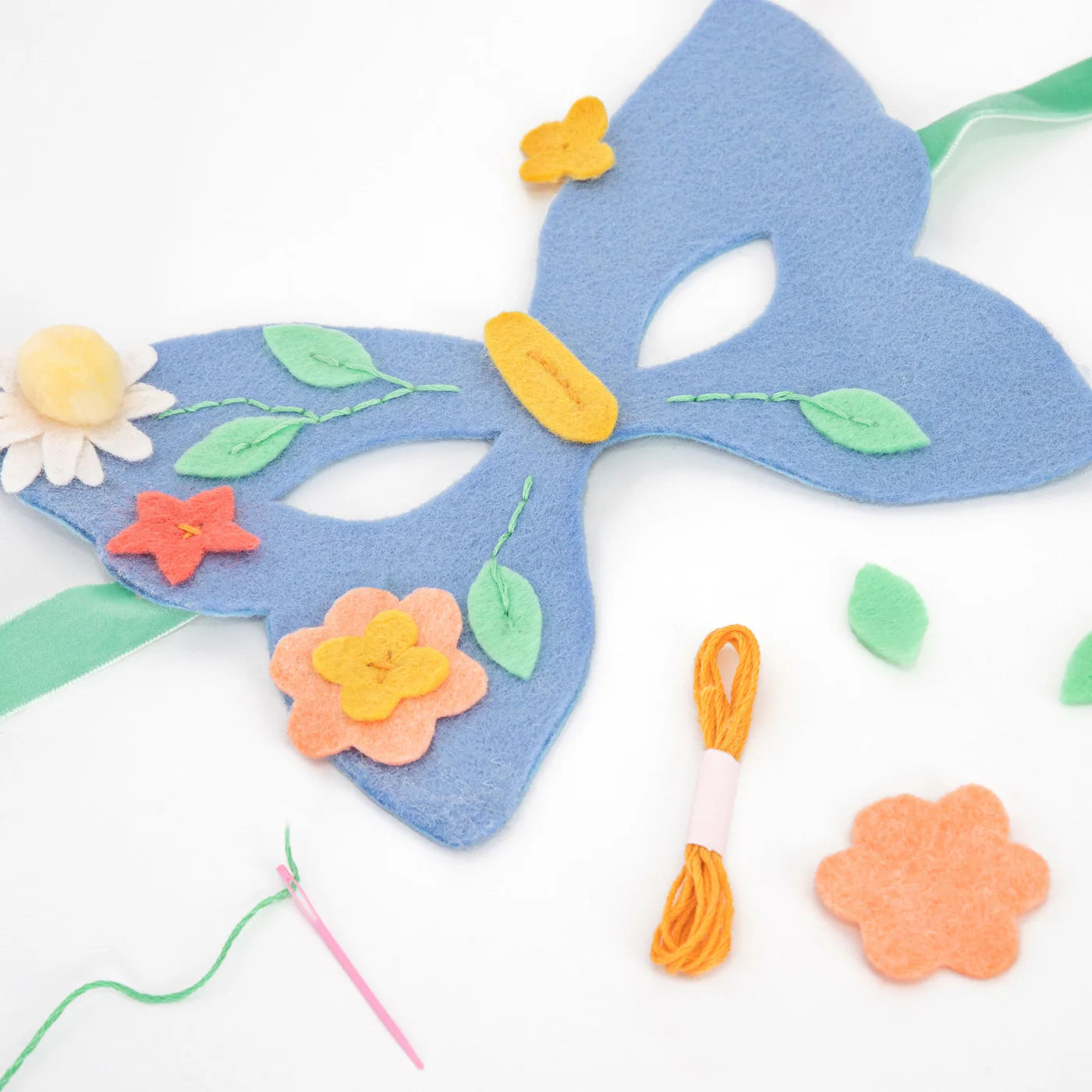 Flower Embroidery Mask Kit