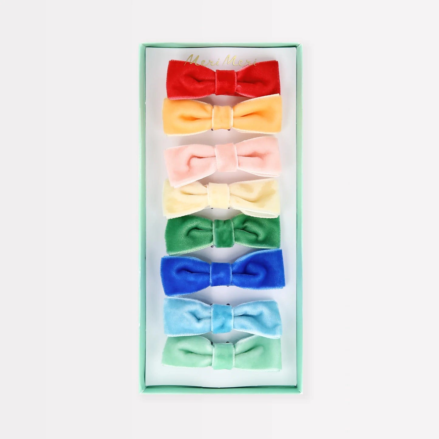 Pastel Velvet Mini Bow Clips