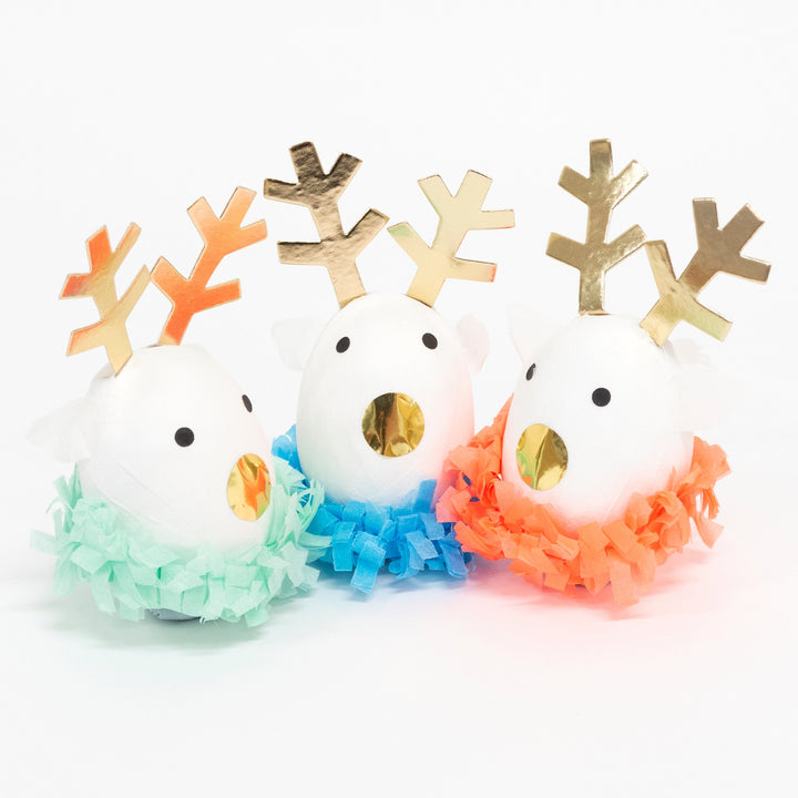 Festive Reindeer Surprise Balls (x 3)