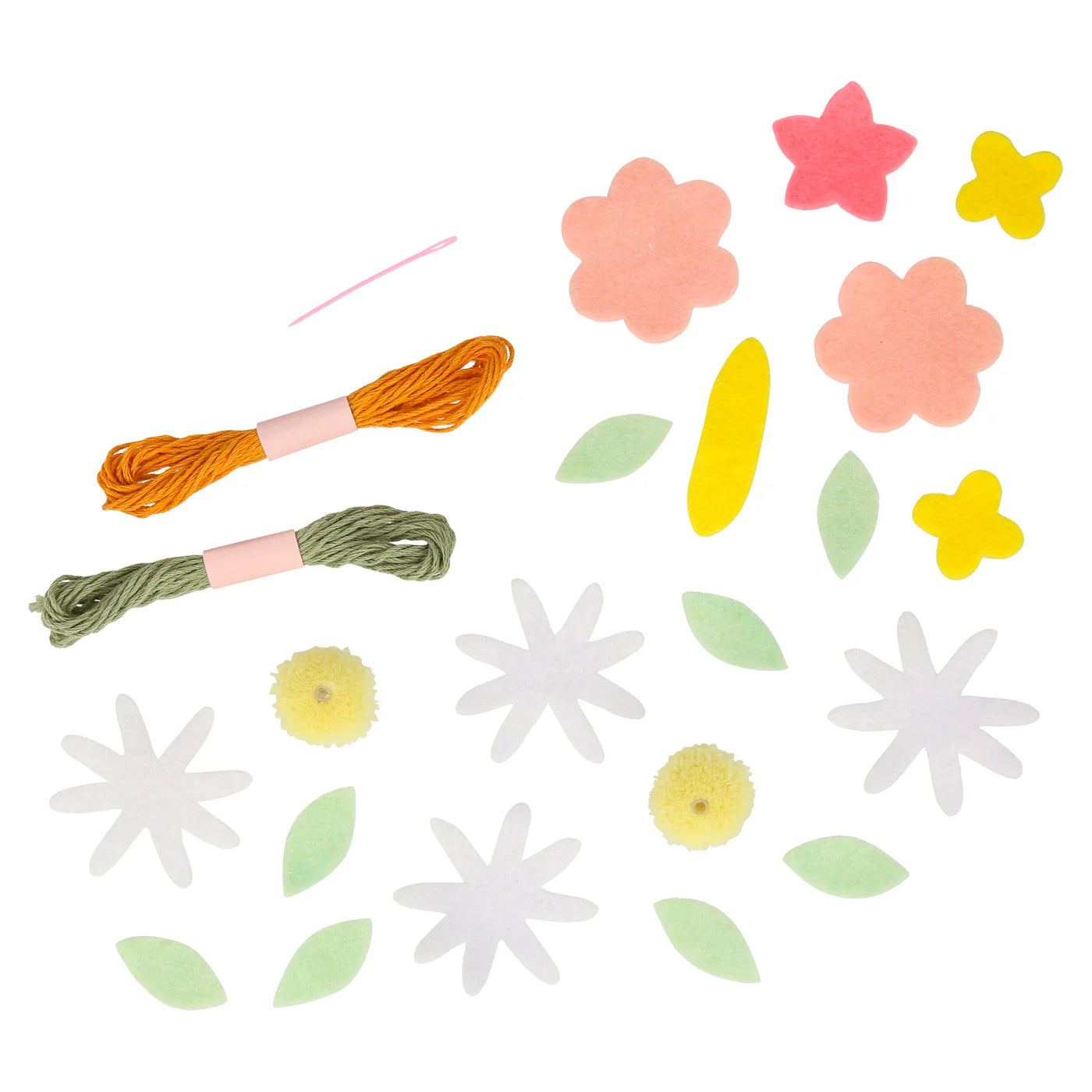Flower Embroidery Mask Kit
