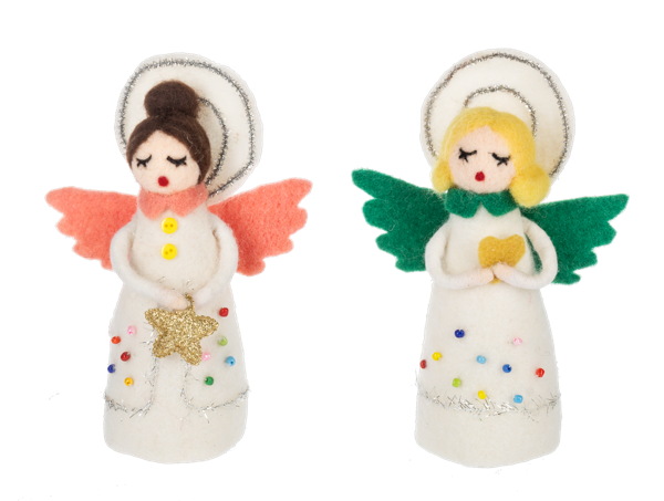 Singing Angel Ornaments - Two Styles
