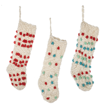 Load image into Gallery viewer, Knit Pom-Pom Stockings - Three Styles
