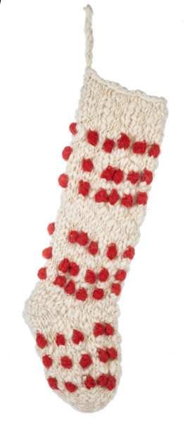 Knit Pom-Pom Stockings - Three Styles