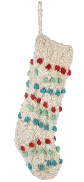 Knit Pom-Pom Stockings - Three Styles