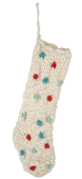 Knit Pom-Pom Stockings - Three Styles