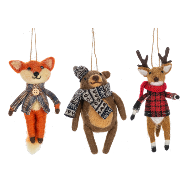 Winter Animal Ornaments - Three Styles