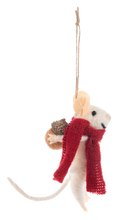 Load image into Gallery viewer, Woodland Mouse Ornaments - Two Styles
