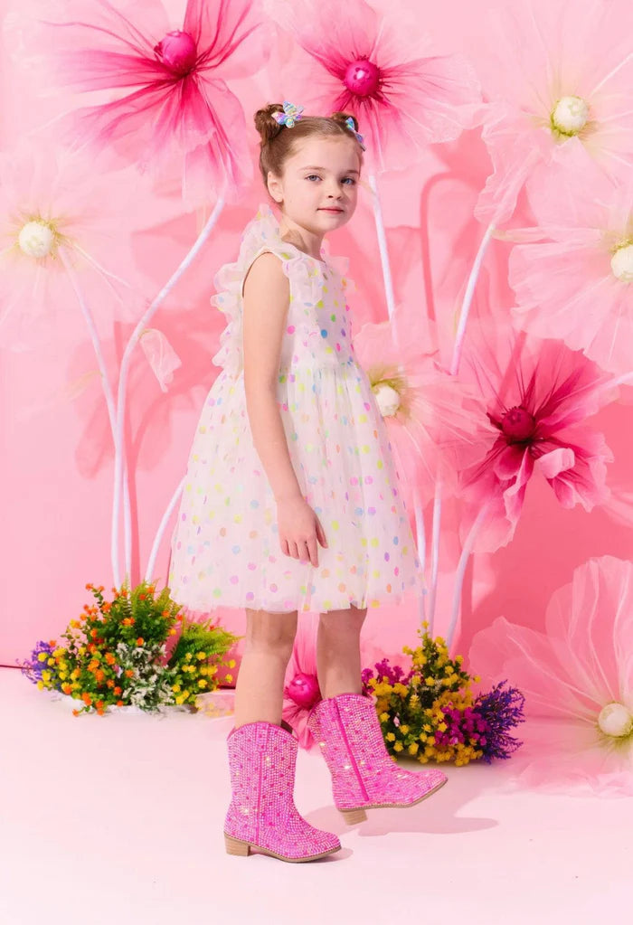 Rainbow Confetti Tulle Dress