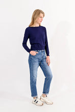Load image into Gallery viewer, Scalopped Sweater - Navy
