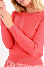 Load image into Gallery viewer, Scalopped Sweater - Coral
