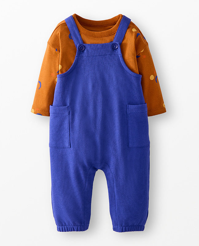 L/S T-Shirt & French Terry Overalls Set