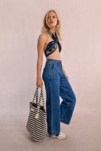 Load image into Gallery viewer, Striped Braided Tote Bag
