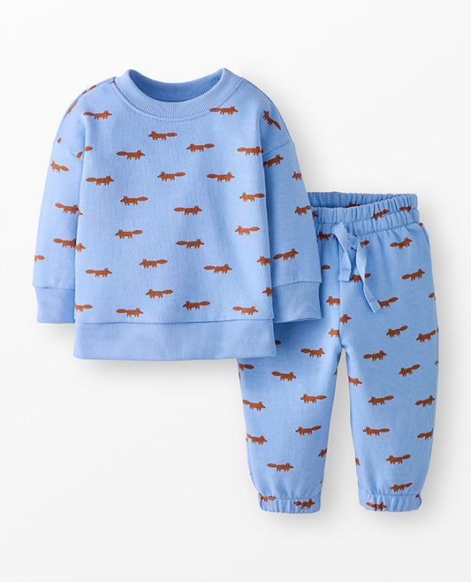 French Terry Top and Pant Set - Foxes
