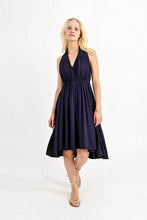 Load image into Gallery viewer, V-Neck Sleeveless Dress - Navy
