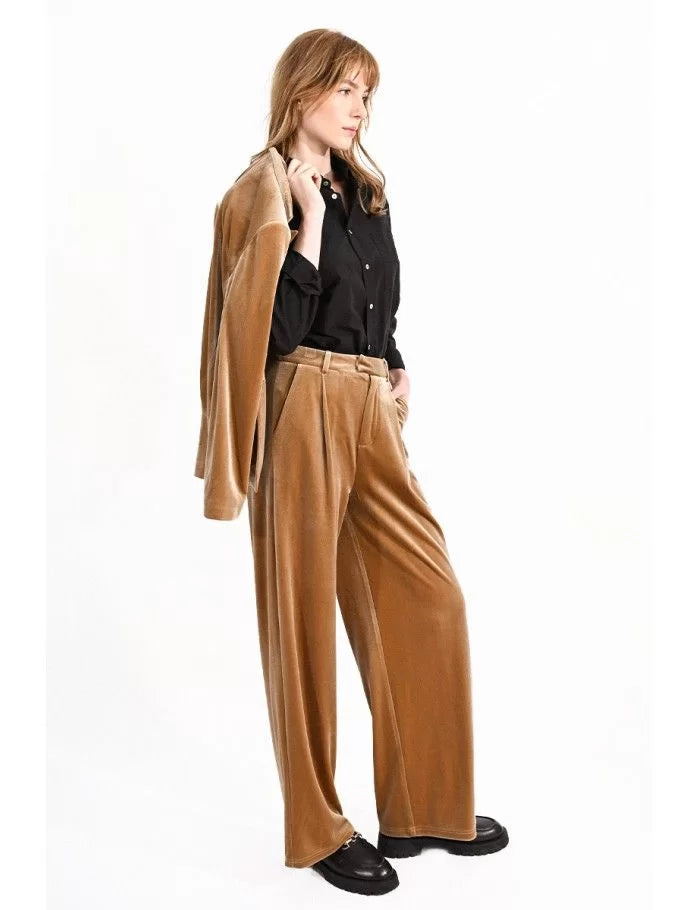 Velvet Pants - Beige