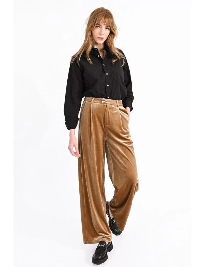 Velvet Pants - Beige