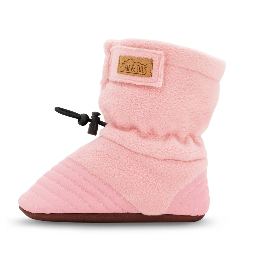 Baby Stay-Put Cozy Booties | Dusty Pink