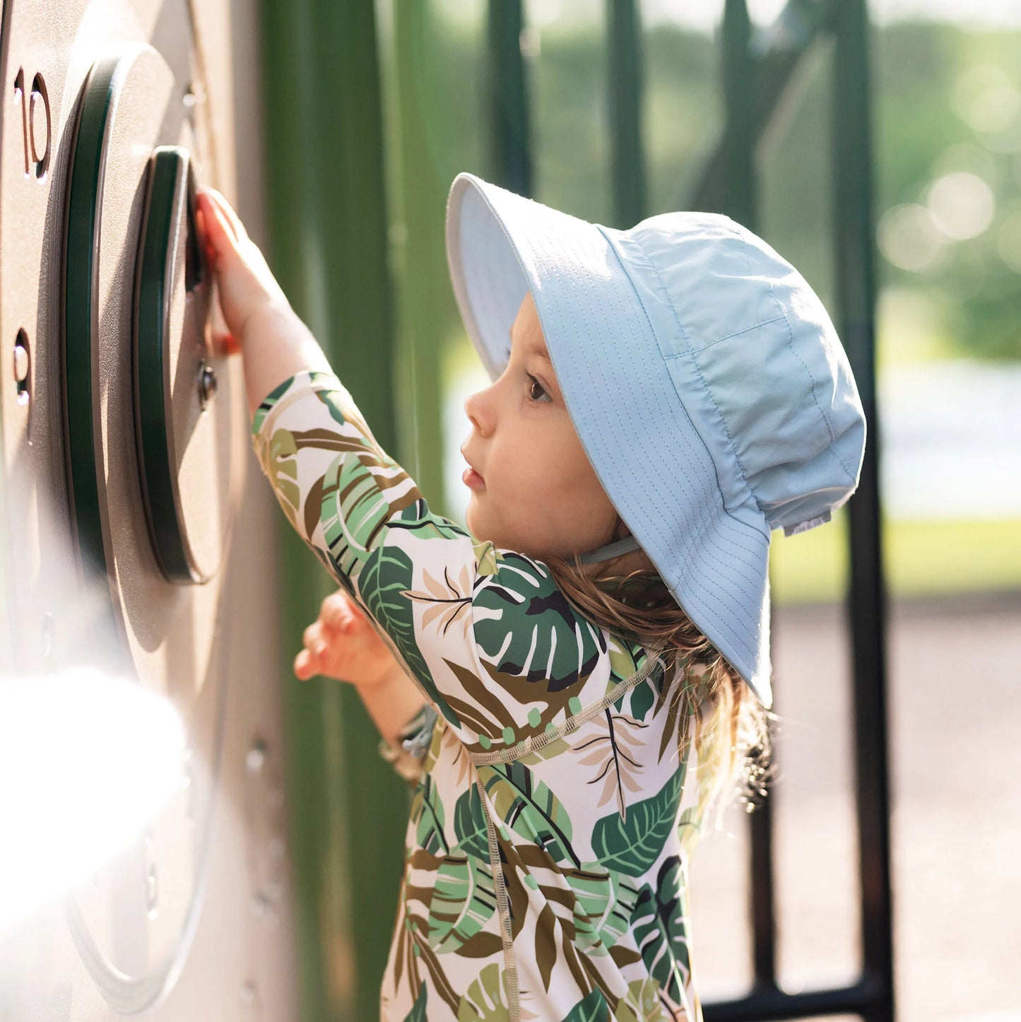 Kids Cotton Bucket Hats | Light Blue