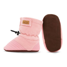 Load image into Gallery viewer, Baby Stay-Put Cozy Booties | Dusty Pink
