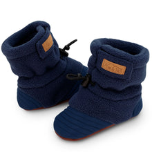 Load image into Gallery viewer, Baby Stay-Put Cozy Booties | Navy
