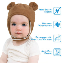 Load image into Gallery viewer, Kids Fleece Animal Hats | Brown Bear
