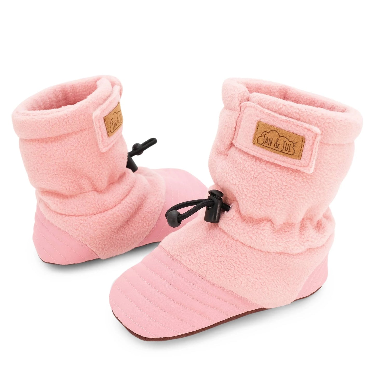 Baby Stay-Put Cozy Booties | Dusty Pink