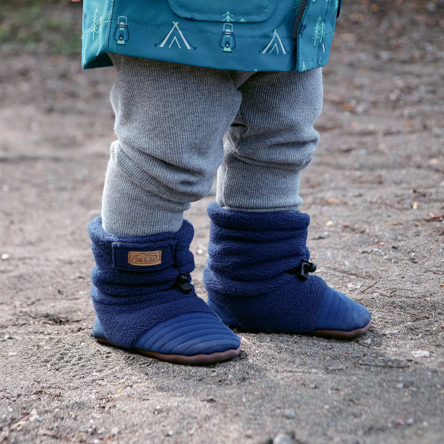 Baby Stay-Put Cozy Booties | Navy