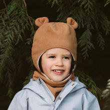 Load image into Gallery viewer, Kids Fleece Animal Hats | Brown Bear
