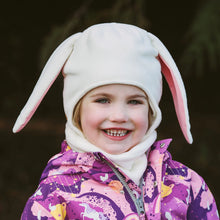 Load image into Gallery viewer, Kids Fleece Animal Hats | Cream Bunny
