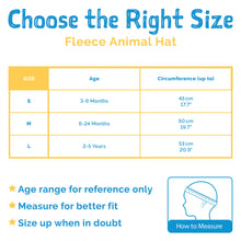 Load image into Gallery viewer, Kids Fleece Animal Hats | Cream Bunny
