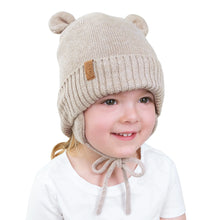 Load image into Gallery viewer, Kids Knit Winter Earflap Hats | Wheat Field
