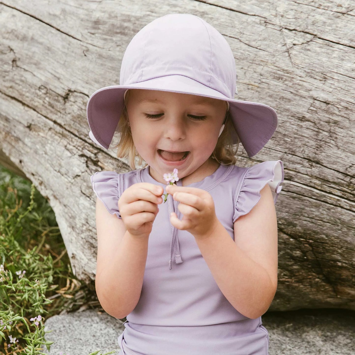 Cotton Floppy Sun Hat l Dusty Purple