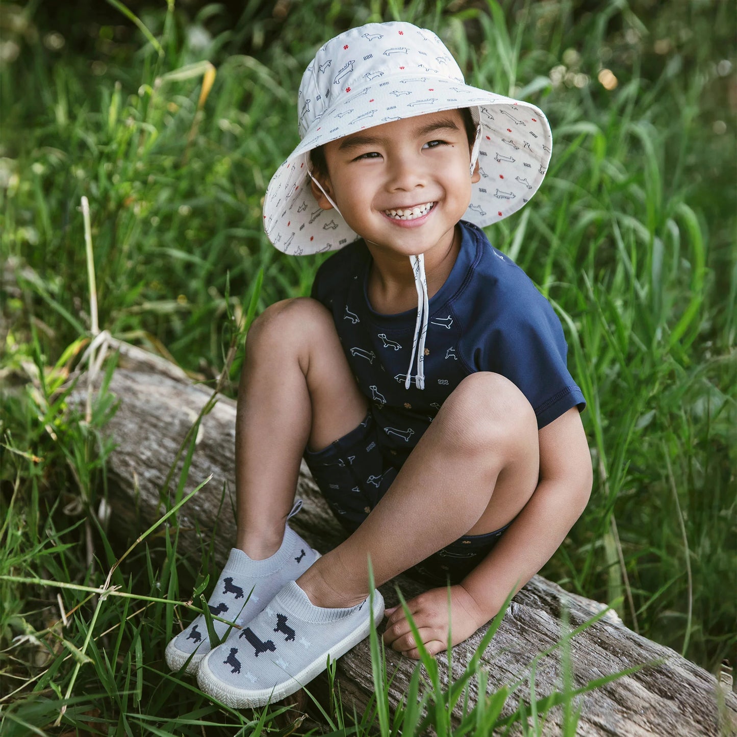 Kids Cotton Bucket Hats | Dachshund