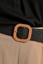 Load image into Gallery viewer, Wide Braided Belt with Buckle - Black
