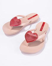 Load image into Gallery viewer, Wave Heart II Kids Flip Flop - Pink/Red
