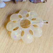 Load image into Gallery viewer, Mum Floral Iridescent Acetate Hair Clip (several colors)
