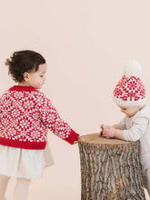 Load image into Gallery viewer, Snowflake Hand Knit Baby Hat - Red
