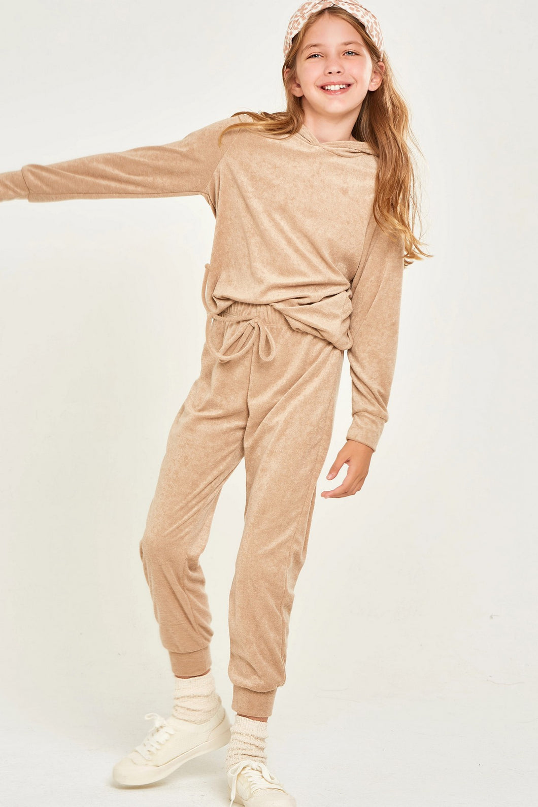 Terry Hoodie and Jogger Set - Taupe