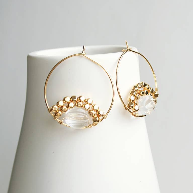 Golden Glass Arch Earrings