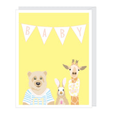 Load image into Gallery viewer, Baby Animals New Baby Card
