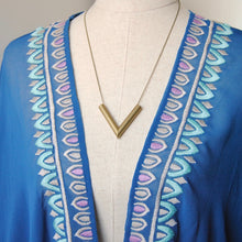 Load image into Gallery viewer, Brass V Necklace
